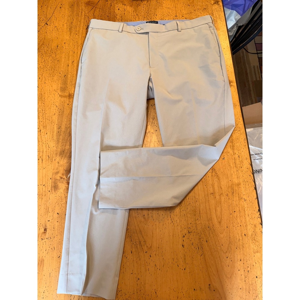 Peter Millar Surge 38/27 Crown Crafted Tailored Fit Performance Pants Khaki